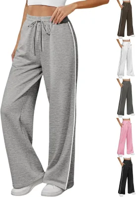 Baggy Sweatpants Women Wide Leg Lightweight Flowy High Waisted Sweatpants Comfy Lounge Pants Joggers with Pockets