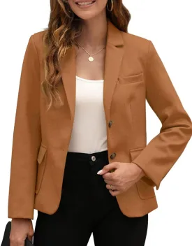 BZB Women's Casual Blazers Long Sleeve Lapel Open Front Work Office Bussiness Warm Blazer Jackets