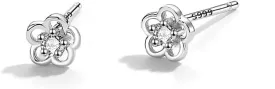 Cute Flower Cartilage Mini Stud Earrings Hypoallergenic 925 Sterling Silver Cubic Zirconia Crystal Floral Tragus Sleeper Tiny Studs Earring Exquisite Jewelry Gifts for Women Teen Girls Little Daughter