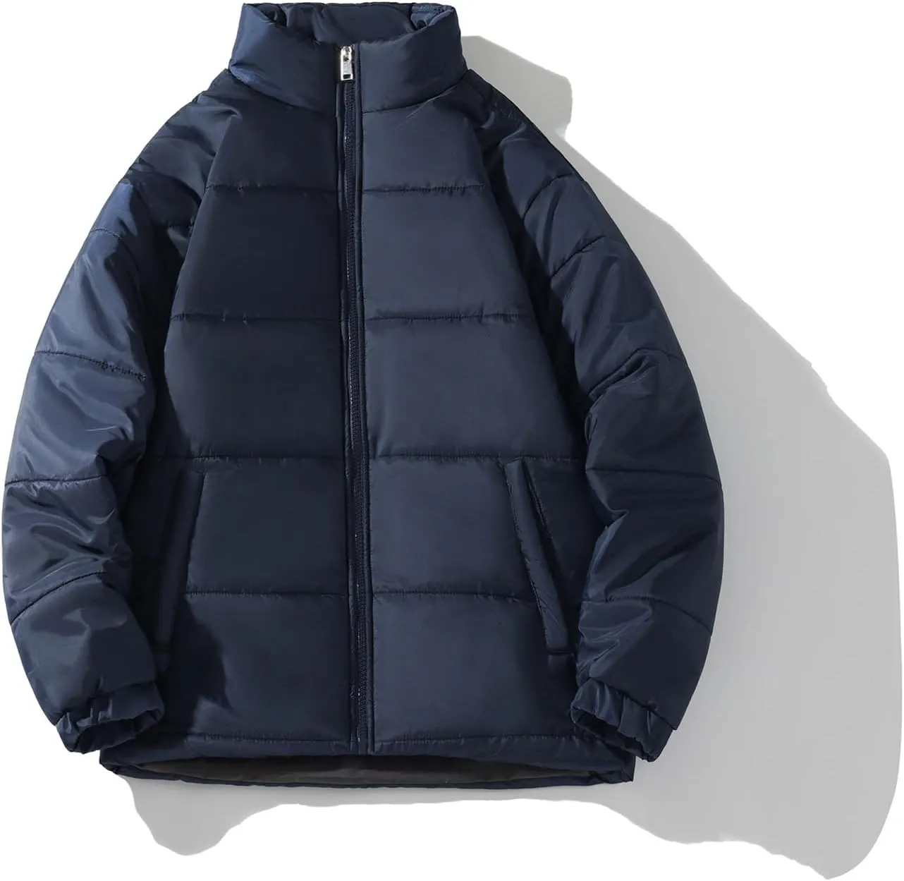 Down Cotton Coat for Men Winter Warm Quilted Jacket Thicken Padded Insulated Jacket Outwear Puffy Couple Winter Coat