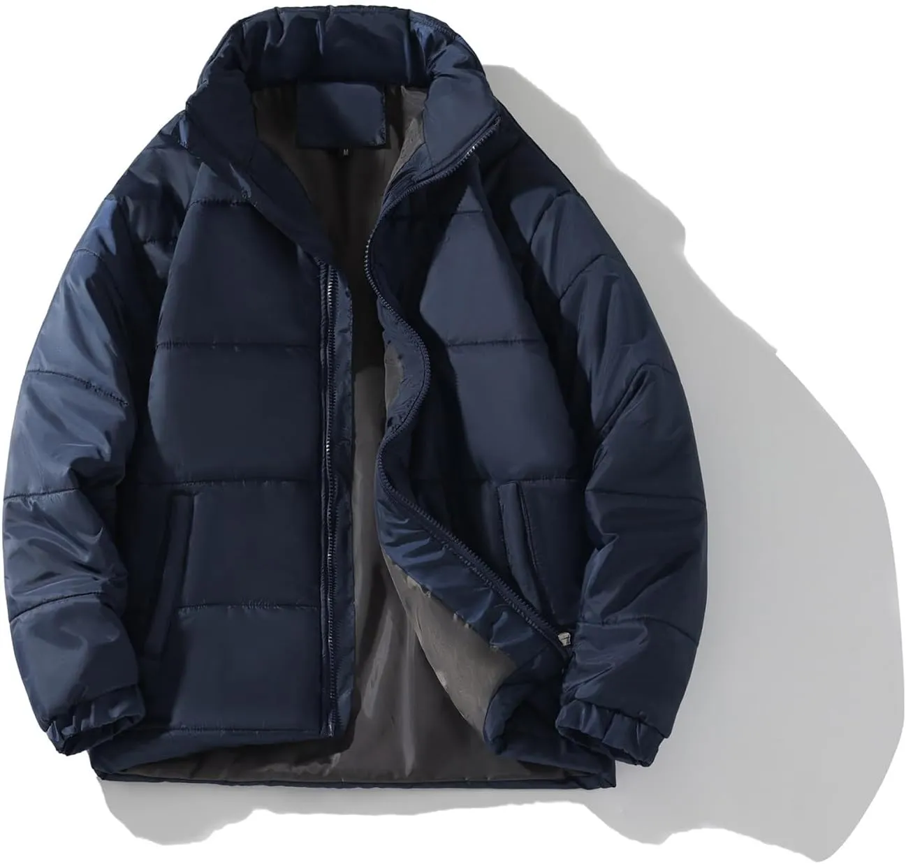 Down Cotton Coat for Men Winter Warm Quilted Jacket Thicken Padded Insulated Jacket Outwear Puffy Couple Winter Coat