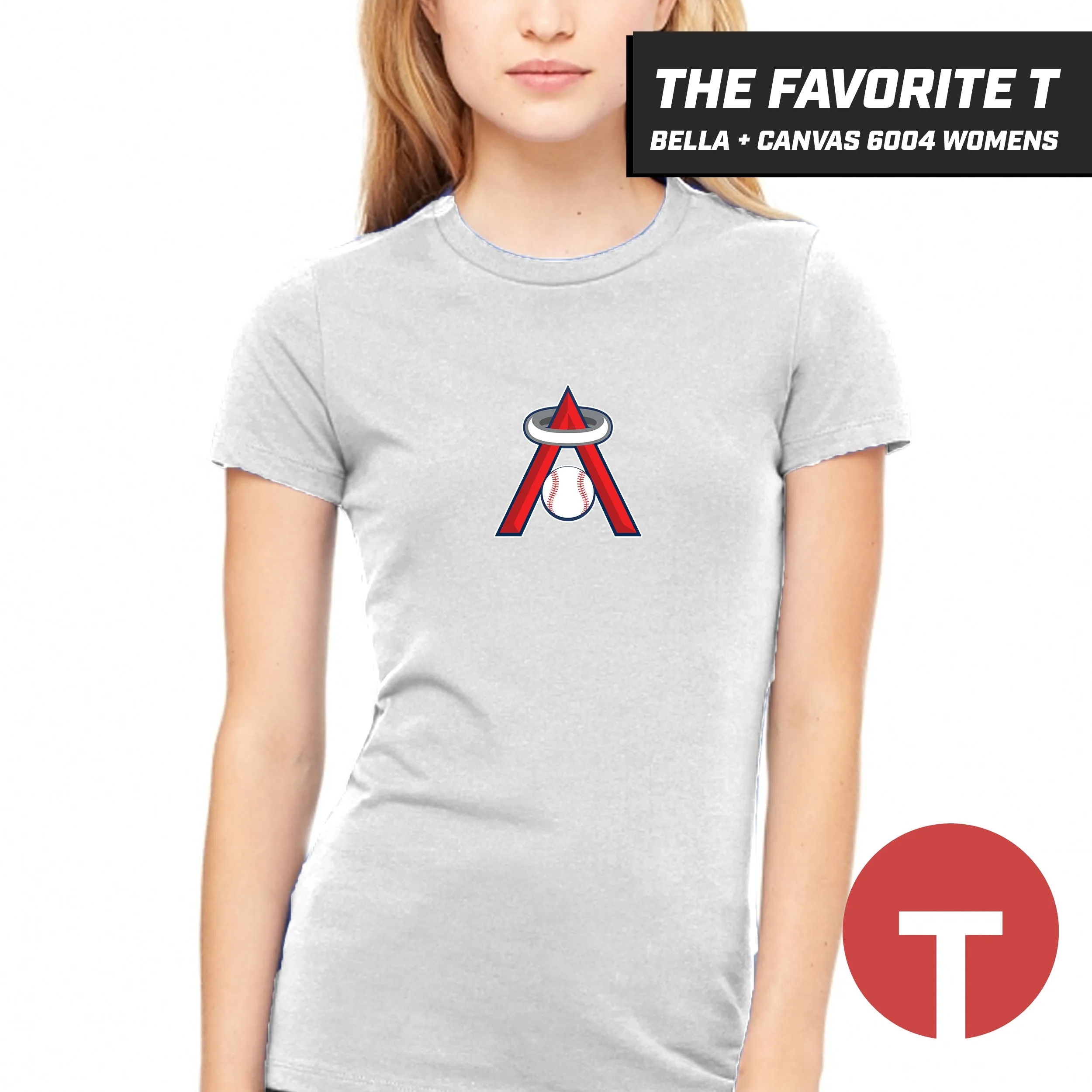 East Cobb Angels - LOGO 1 - Bella Canvas 6004 Womens "Favorite T"