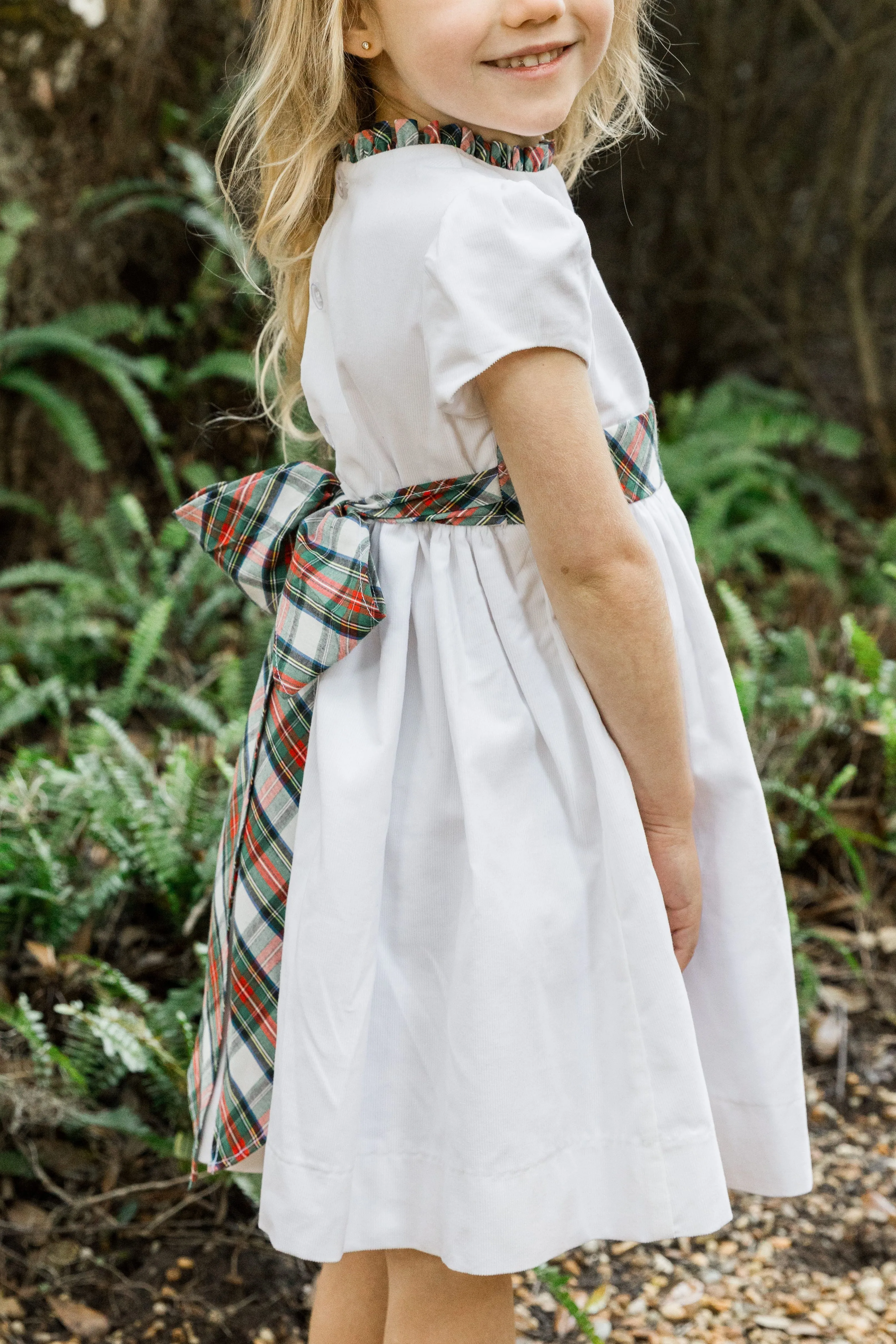 Evergreen W/ White Cord-Dress