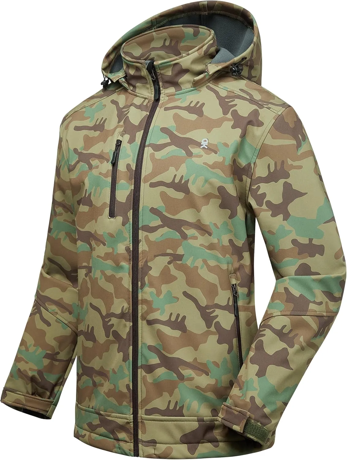 Little Donkey Andy Mens Softshell Jacket with Removable Hood, Fleece Lined