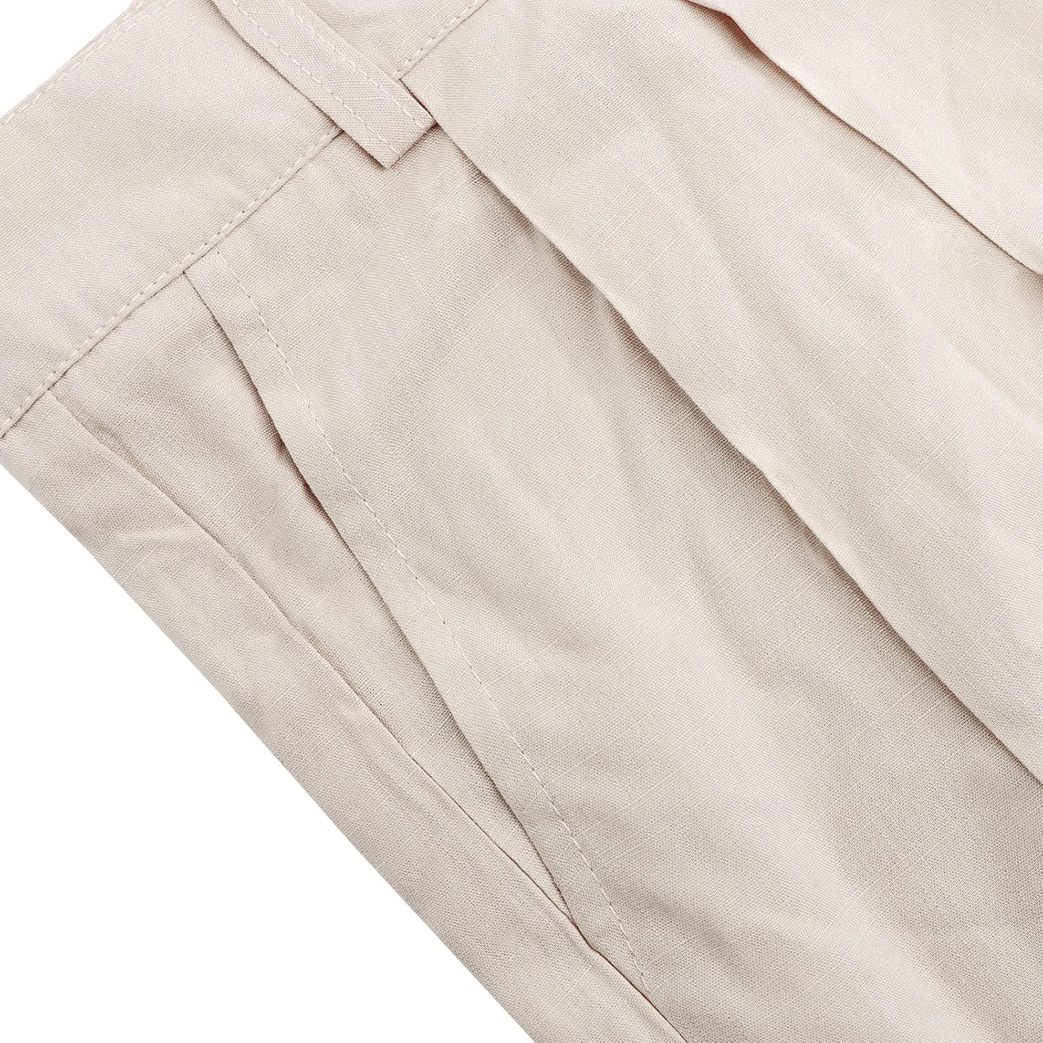 LONGBIDA Men's Linen Pants Lightweight Casual Trouser Yoga Summer Beach Pant