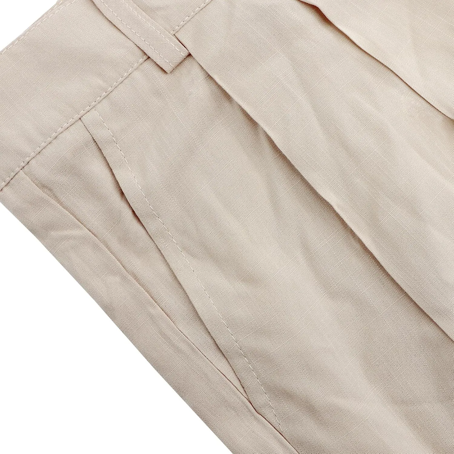 LONGBIDA Men's Linen Pants Lightweight Casual Trouser Yoga Summer Beach Pant