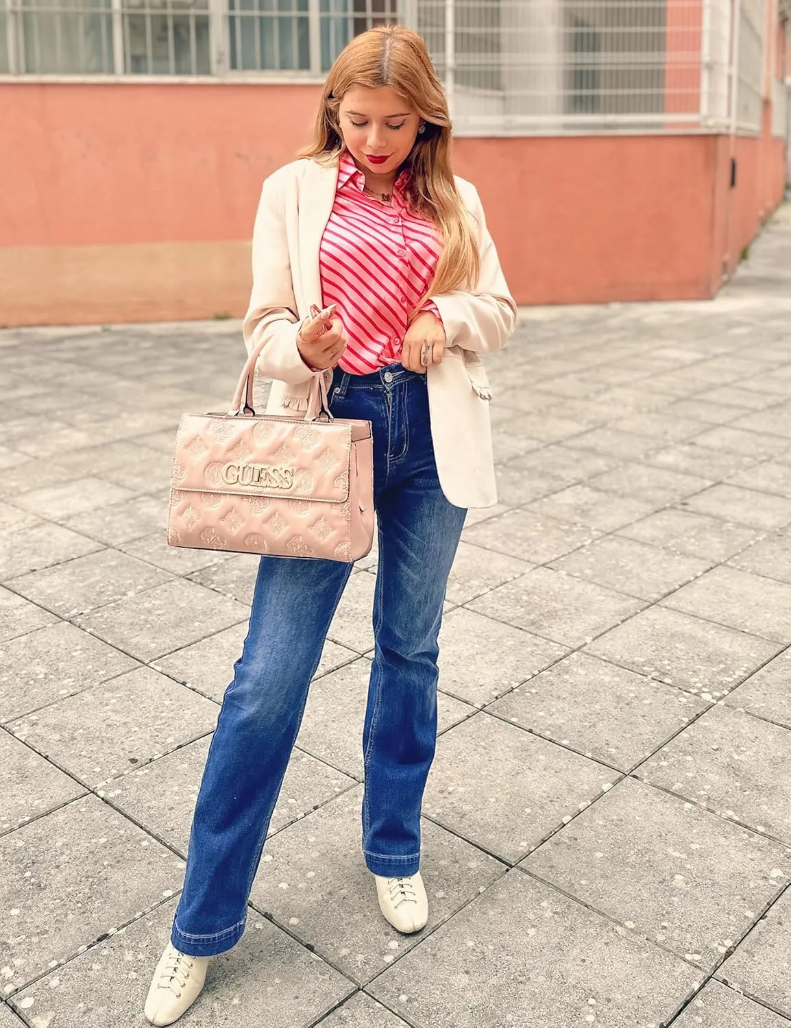 luvamia Wide Leg Jeans for Women Distressed Baggy High Waisted 90s Jeans Stretchy Denim Pants Trendy