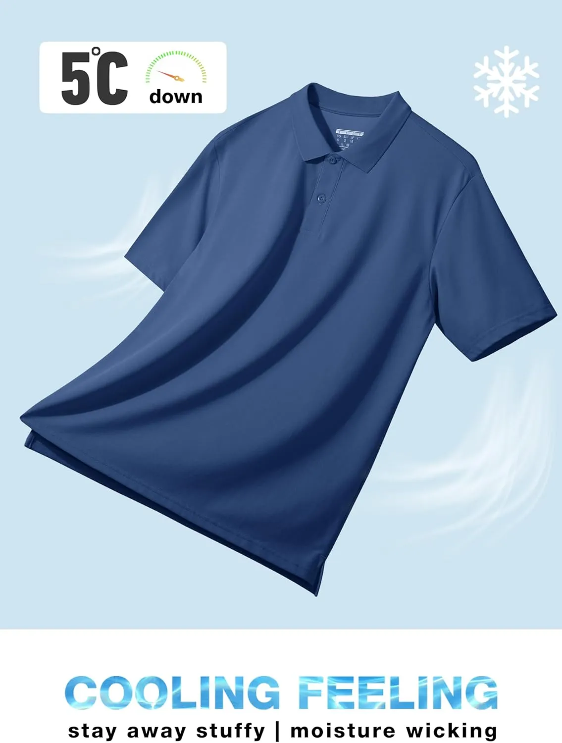 MAGCOMSEN Mens Polo Shirt Short Sleeve Golf Polo Shirt Cotton Pique Tennis Polo Shirt Lightweight Casual Shirt