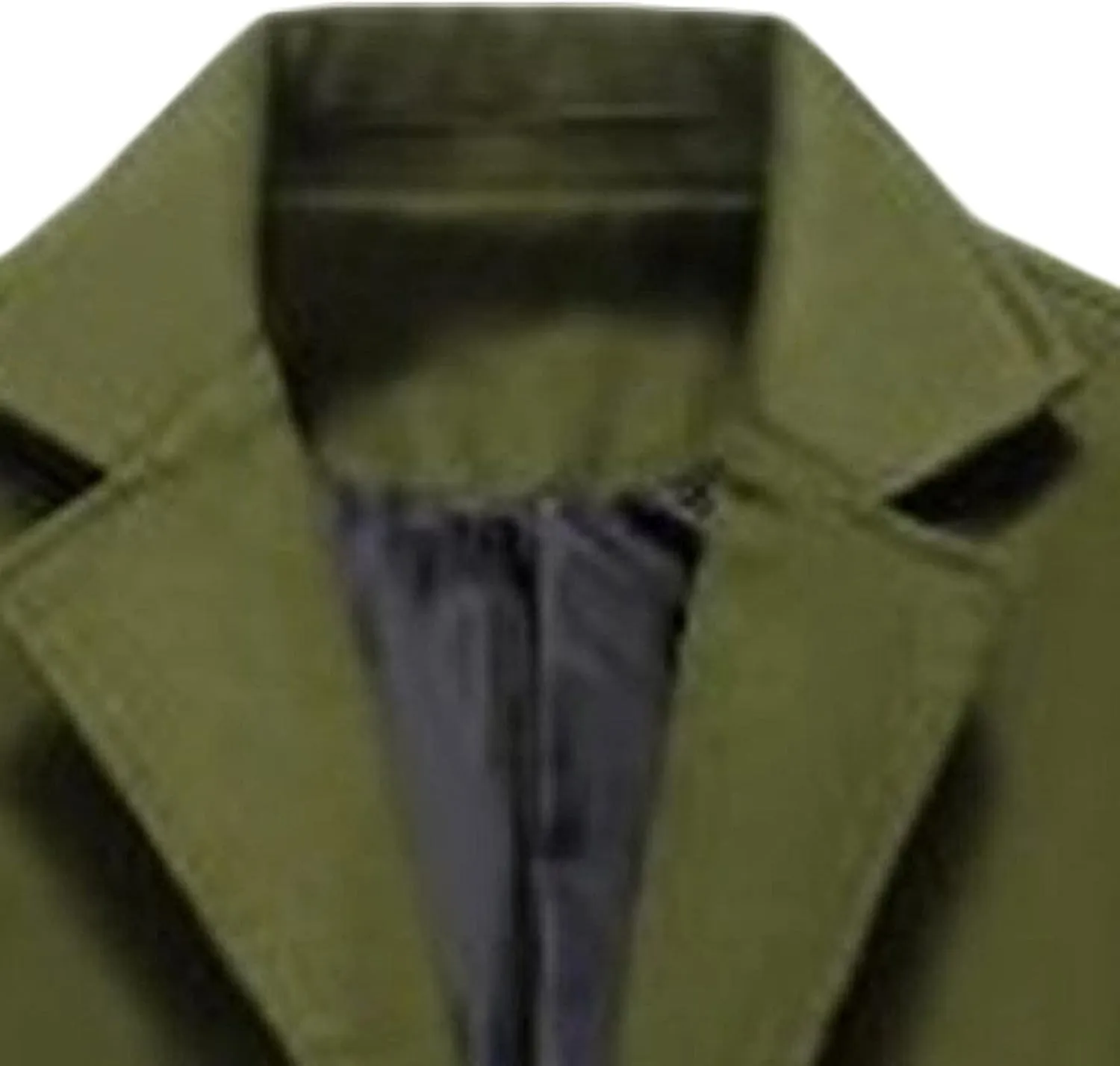 Maiyifu-GJ Men's Wool Blend Trench Coat Single Breasted Business Long Pea Coats Lightweight Notched Lapel Overcoat Jacket