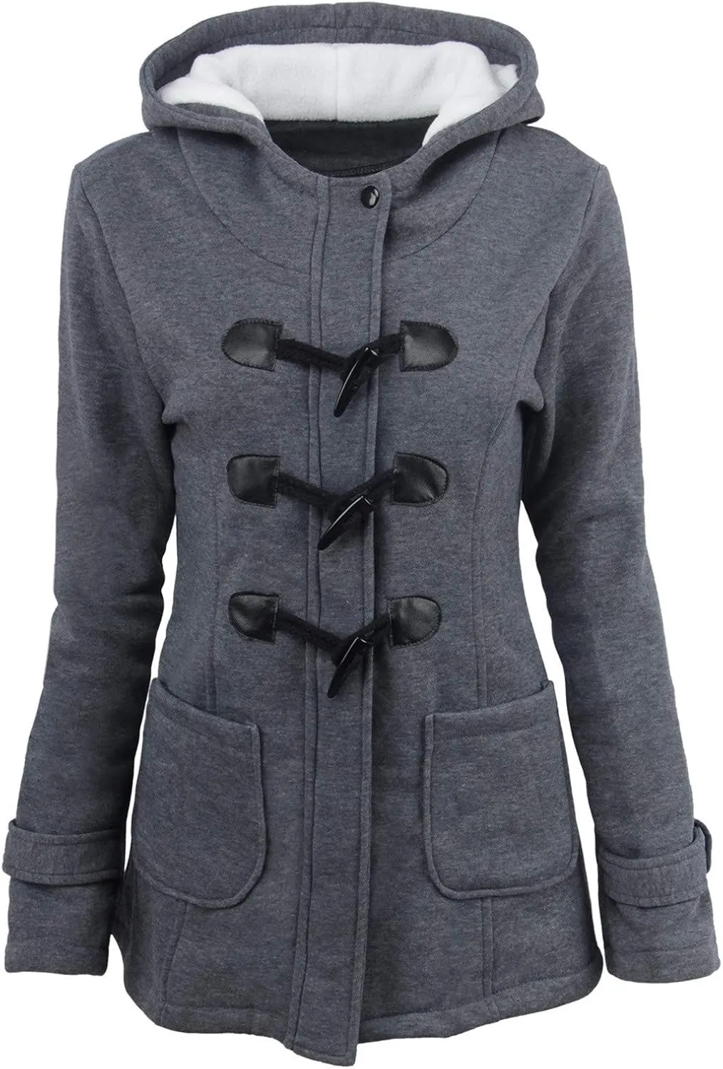 PeQAQ Women 2023 Winter Coat Plus Size Thicken Warm Wool Blend Windbreaker Jackets Fashion Fleece Lined Trench Coat Overcoats