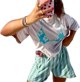 Women Oversized Graphic T-Shirt Y2k Vintage Flower Baggy California Tees Tops Summer Aesthetic Coastal Beach Shirt